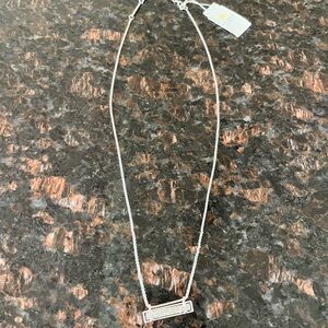 KENDRA SCOTT Leanor Silver Pendant Necklace in Platinum Drusy